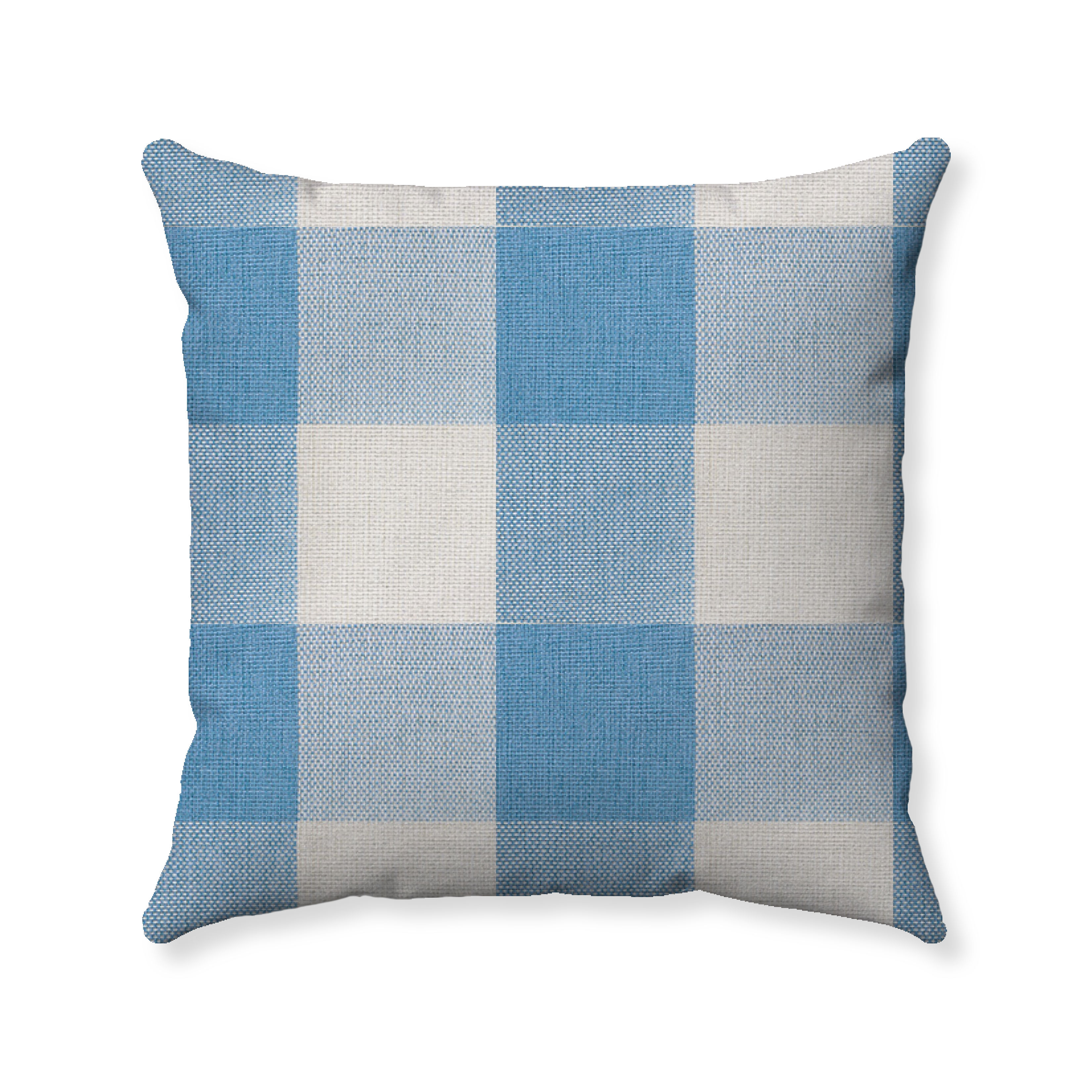 Blue buffalo check outlet pillows